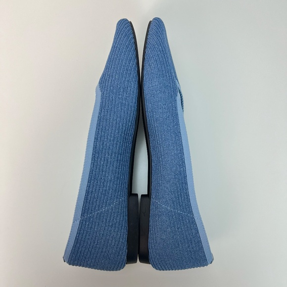 Vivaia Margot Walker 2.0 Square Toe V Cut Flats Denim Blue Ballet EU 40 US 9 - Picture 7 of 11